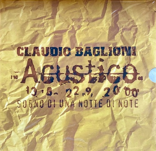 Claudio baglioni acustico - baglioni, "acustico