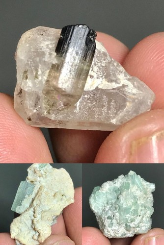 Natural tourmaline crystal lot - tourmaline,