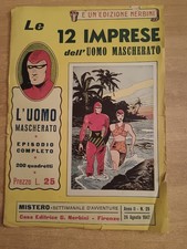 ED. NERBINI FIRENZE MISTERO SETT. L'UOMO MASCHERATO N.29 ANNO II° ORIGINALE 1947