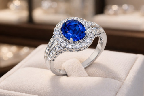 Anello proposta zaffiro