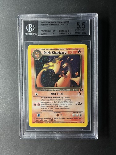 Dark charizard holo bgs 5 - charizard, 5.5