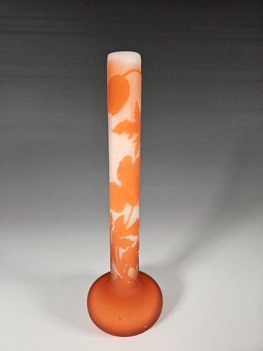 Gallé vase soliflore verre