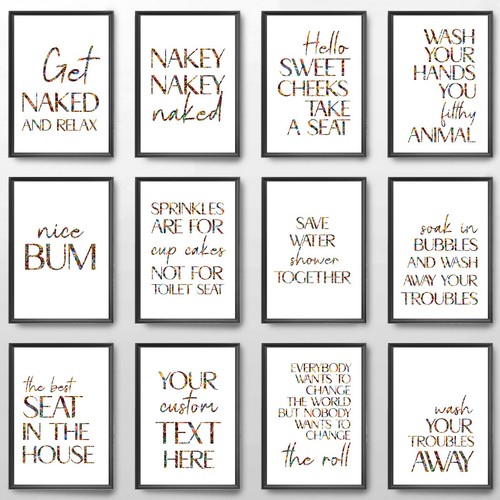 Bagno wall art - wall, testo