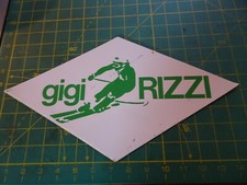 adesivo vintage sticker kleber sci ski gigi rizzi verde