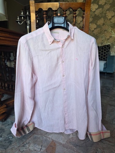 Camicia burberry uomo rosa - camicia,