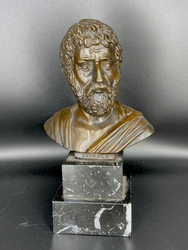 Sofocle busto bronzo - -, in