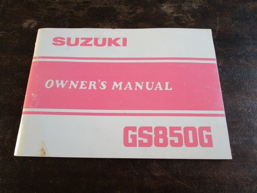 Suzuki gs850g 1981 owner - gs850g, owner's