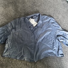 Camicia ritagliata Zara blu