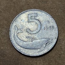 ITALY 🇮🇹 FIVE (5) LIRE