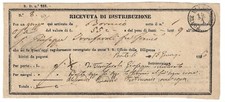 Lombardo Veneto - Ricevuta del 1860 da 55 L. con annullo Ponte Valtellina