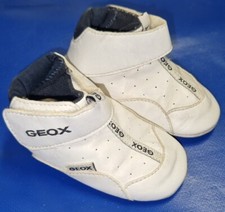 Geox scarpe bambino sneakers con strappi leggere sportive bimbo bianche in pelle