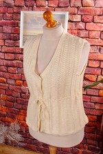 Crochet Vintage Gilet Crema