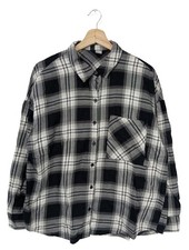 H&M Camicia da boscaiolo Donna Camicia elegante Taglia IT 40 nero-bianco