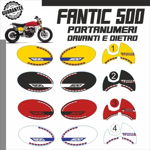 Fantic 500 adesivi - adesivi, portanumero