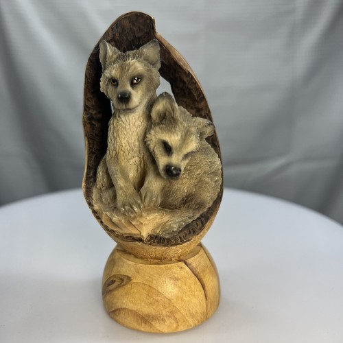 Figurina cuccioli lupo due - di,
