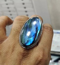 Anello labradorite argento