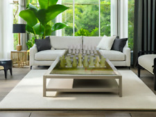 Elegante Scacchiera Artigianale in Marmo/Onice Verde e Bianco 30x30 cm - Perfett