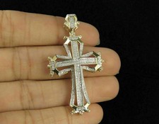 Ciondolo croce uomo diamante