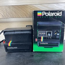 Fotocamera Polaroid Spirit One Step 600 Land nera striscia arcobaleno istantanea TESTATA*