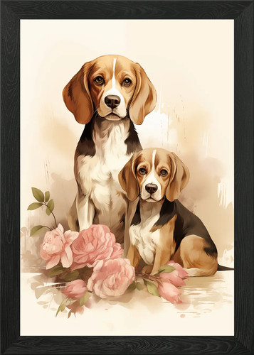 Beagle dog lover painting - dog,