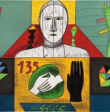 Mimmo PALADINO "Matematico I", 2001 acquatinta acquaforte originale firmata