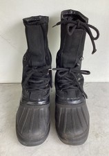 Stivali da neve uomo vintage Gucci neri in gomma nylon taglia 8 B