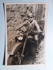 Foto-Cartolina - Bimbo su Moto Guzzi.