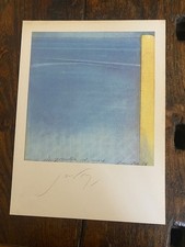 Autografato Piero Guccione Fotolitografia Bolaffi Arte 1979