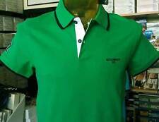 Polo uomo Baci Abbracci con logo frontale e sul collo, bordi rigati art BAM2116