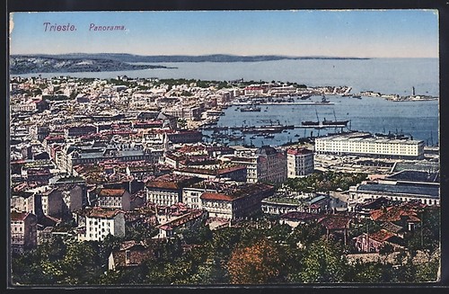 Cartolina trieste panorama - trieste,,