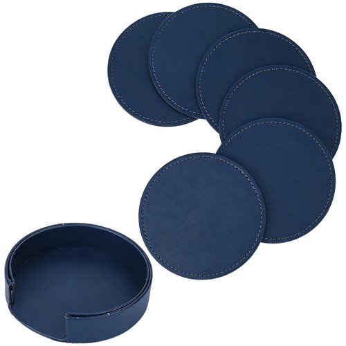 6pz sottobicchieri pelle pu - sottobicchieri,