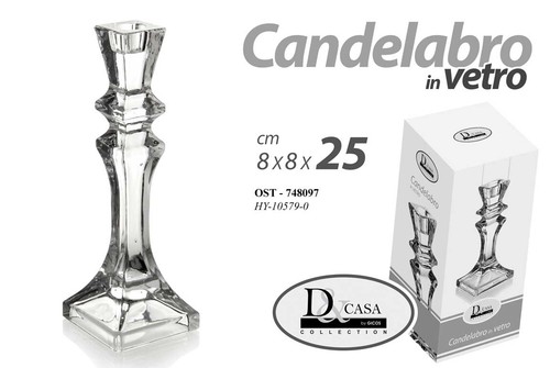 Candelabro vetro candeliere - candelabro,