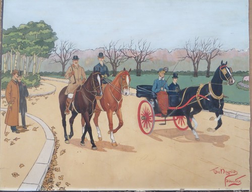 1900 dipinto liberty - 1900, cavalli
