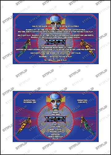 Bally xenon 1980 cartes - xenon,
