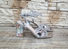 SANDALI DONNA SILVER CON TACCO