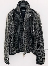Giacca biker Dsquared2 nera in