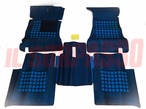 Sopra tappeti gomma blu e - in,