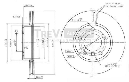 Bd1100 disco freno - bd1100, trevi