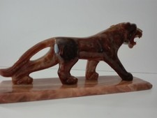 vecchia scultura in alabastro degli anni 50-60 "leone rampante"