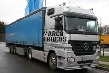 Truck photo Mercedes-Benz Actros 1844 tarpaulin trailer Germany silver Hu #b4vd