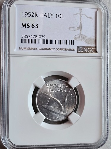 Italy lire 1952r - ngc, 63