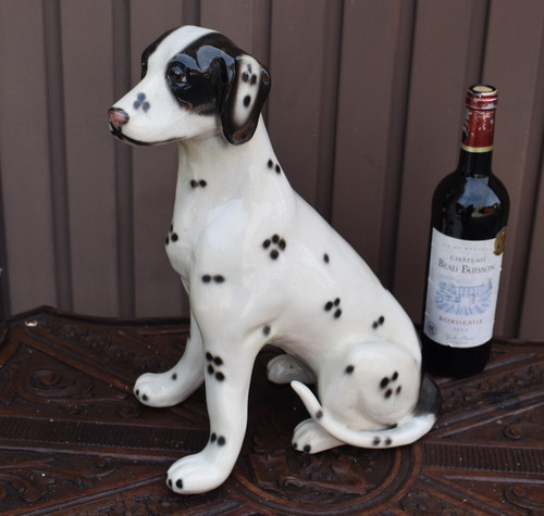 Statua cane dalmata porcellana