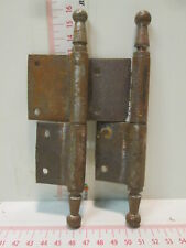 COPPIA VECCHI ANTICHI CARDINI CERNIERE IN FERRO PER MOBILI INFISSI PORTE 