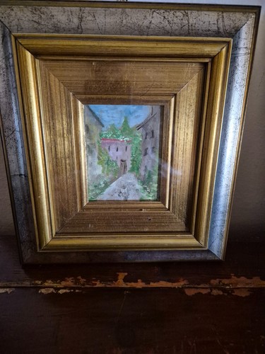 Dipinto olio borgo anna - borgo",