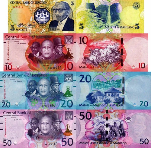 Lesotho lotto 4 banconote - lesotho,