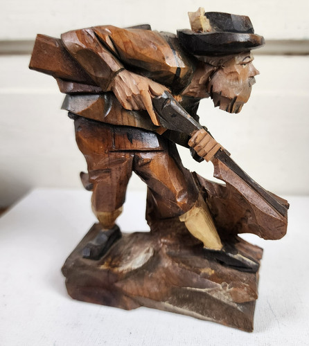 Statuina vintage anri legno - vintage,
