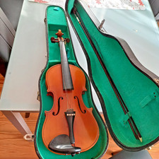 Violino cm 58 Vintage Con Custodia Rigida ricambi da restaurare non funzionante