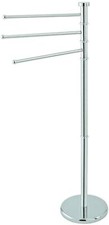 Piantana portasciugamani 3 bracci altezza 93 cm acciaio cromato salviette