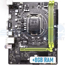 SCHEDA MADRE H61M MICRO-ATX mATX 8GB RAM LGA 1155 SECONDA TERZA GEN I3 I5 I7