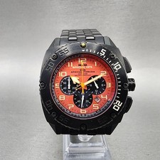 Orologio Cronografo MTM Special Ops Patriot Uomo 44mm Quadrante Arancione Nero Data NewBat